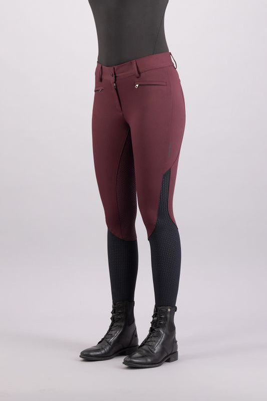 Euro-Star Reithose Ladies Airflow Full Grip Dark Berry