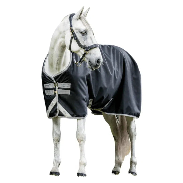 Horseware Outdoordecke Amigo Bravo 12 Orig 100g Black / Thunderstorm Grey & Silver