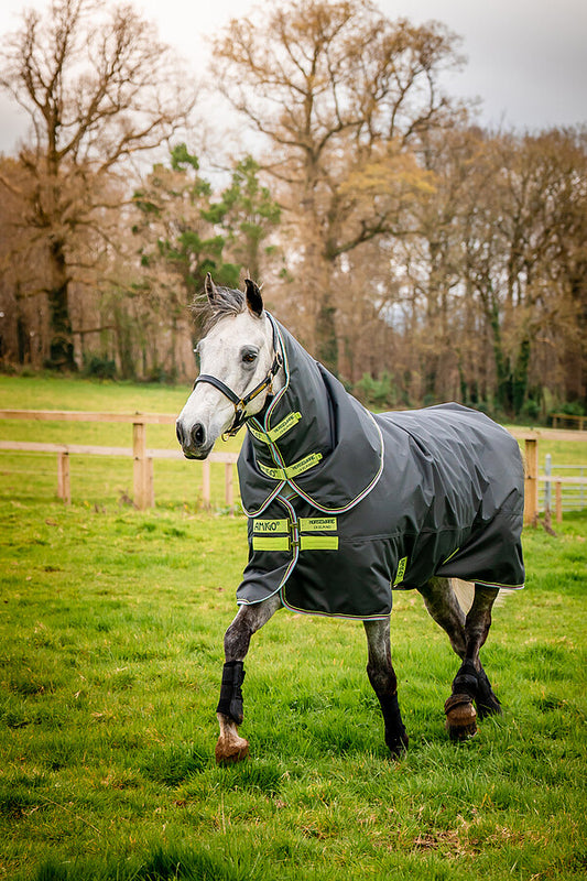 Horseware Amigo Hero Ripstop Plus 100g Shadow/Lime & Navy